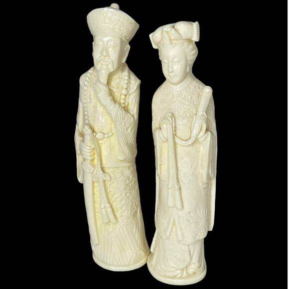 Vintage Chinese Sculptures Figurines Resin - Picture 10 of 10